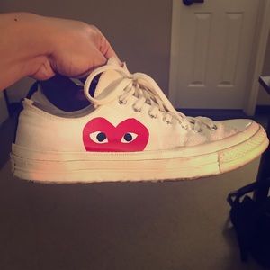 Comme Des Garçon Play Converse Cream Low